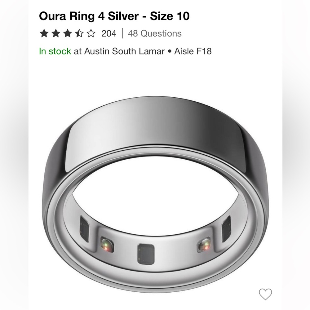 Oura Smart Ring -  Silver